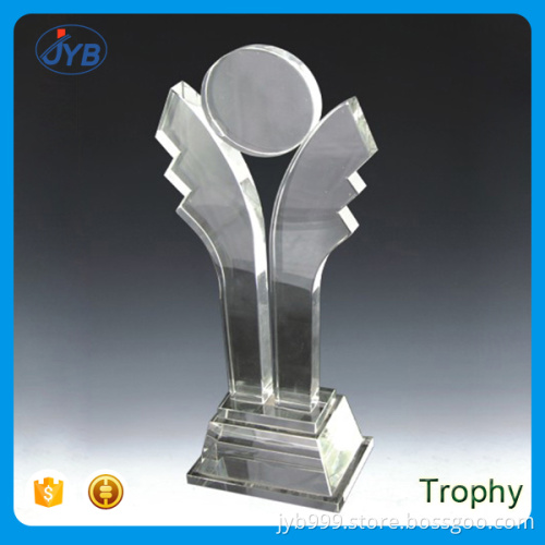 custom shape crystal trophies hot sale cricket trophy with cheap price